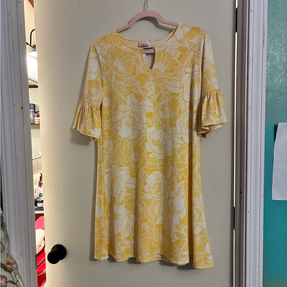 EUC Ruby Rd Favorites Ruffle Sleeve Mini Dress A-Line PS